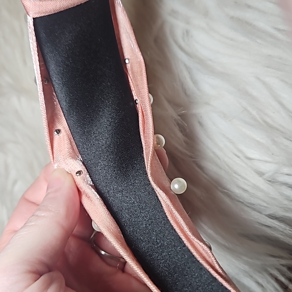 Pearl Luxe Headbands | Soft Satin Glam - Rose Glow - Picture 5 of 8